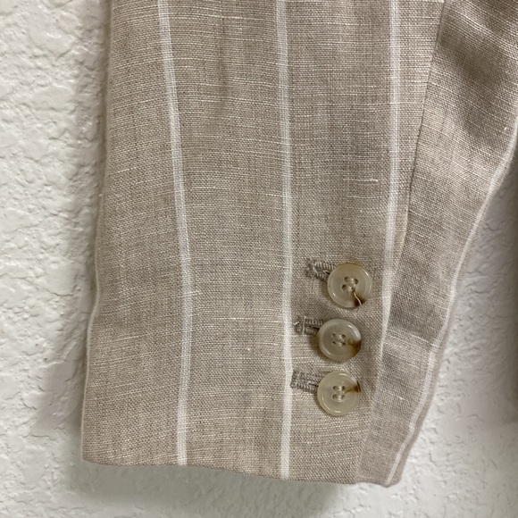 Sanctuary Striped Linen Blazer Medium - Picture 7 of 10